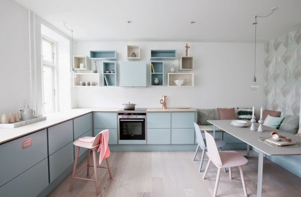 Pastel Kitchen Images by Lamų Slėnis, Italy Pantone Color of the Year 2016