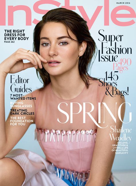 Shailene Woodley Stuns on the March 2016 Cover of InStyle Pantone 2016 Color of the Year
